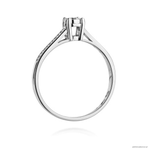 Pierścionek W474 Diament 0,08ct białe złoto