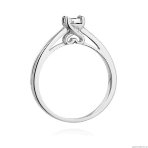 Pierścionek W475 Diament 0,08ct białe złoto