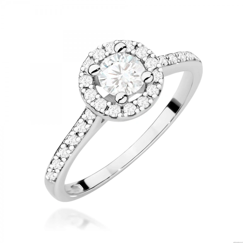 Pierścionek W477 Diament 0,30ct białe złoto