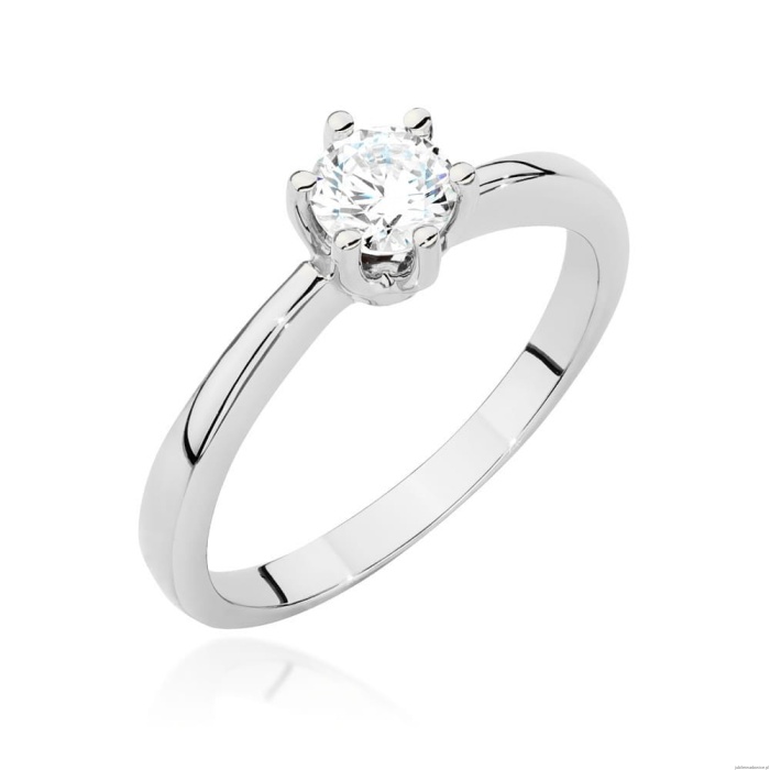 Pierścionek W482 Diament 0,40ct białe złoto
