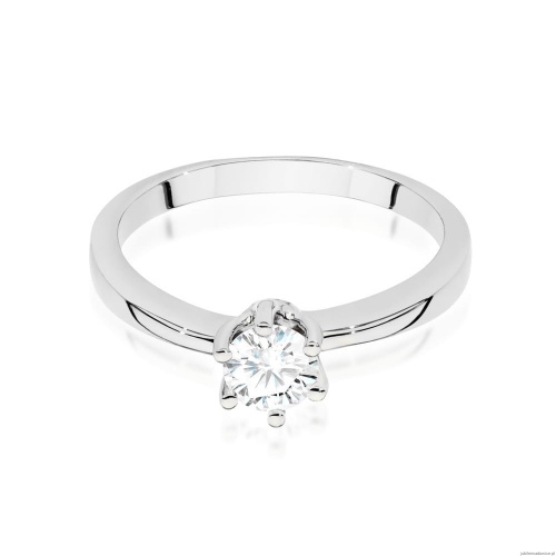 Pierścionek W482 Diament 0,40ct białe złoto