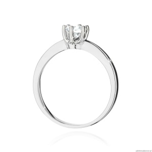 Pierścionek W482 Diament 0,40ct białe złoto