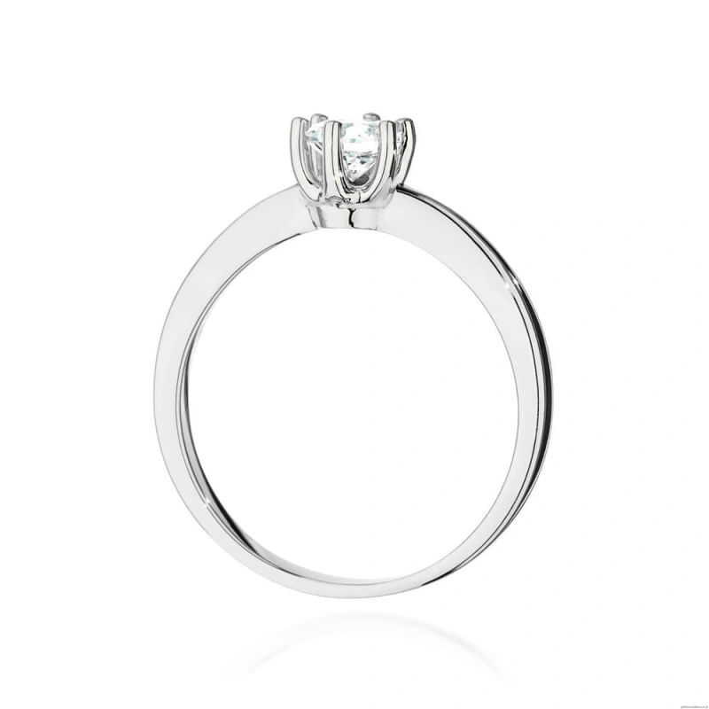 Pierścionek W482 Diament 0,40ct białe złoto