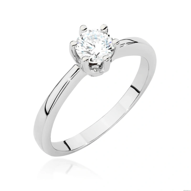 Pierścionek W482 Diament 0,50ct białe złoto