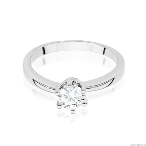 Pierścionek W482 Diament 0,50ct białe złoto