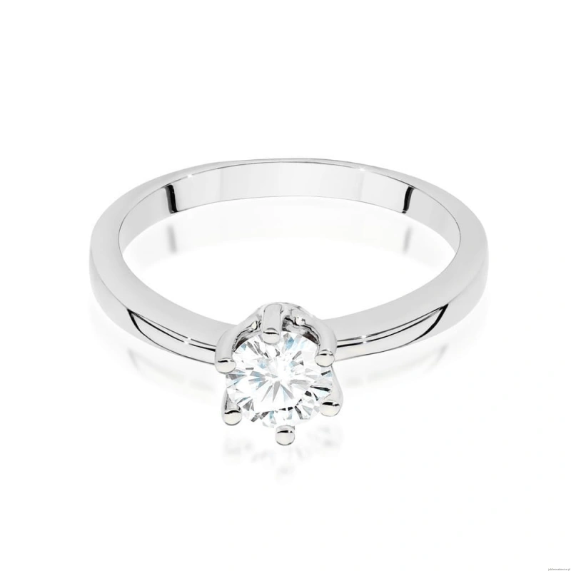 Pierścionek W482 Diament 0,50ct białe złoto