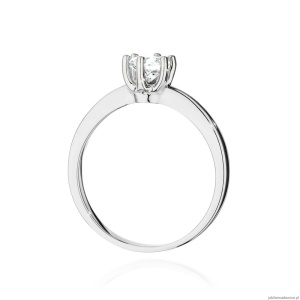 Pierścionek W482 Diament 0,50ct białe złoto