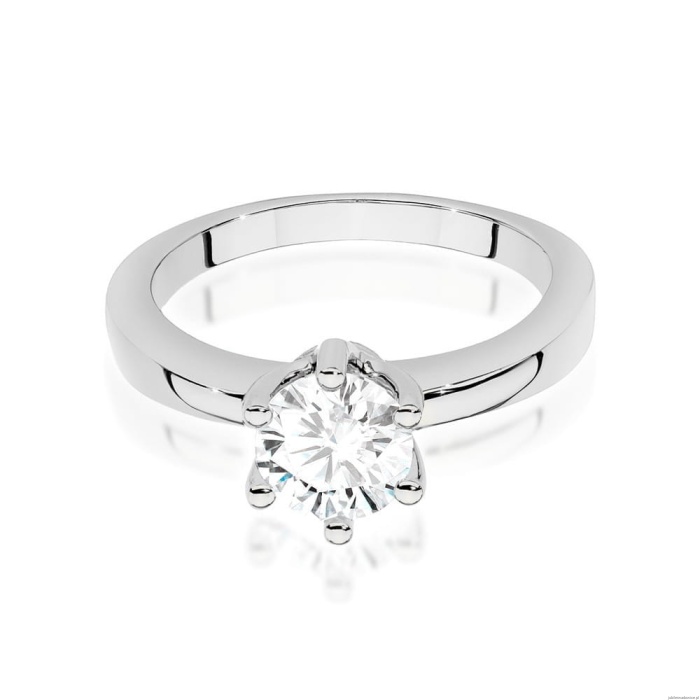Pierścionek W482 Diament 0,70ct białe złoto