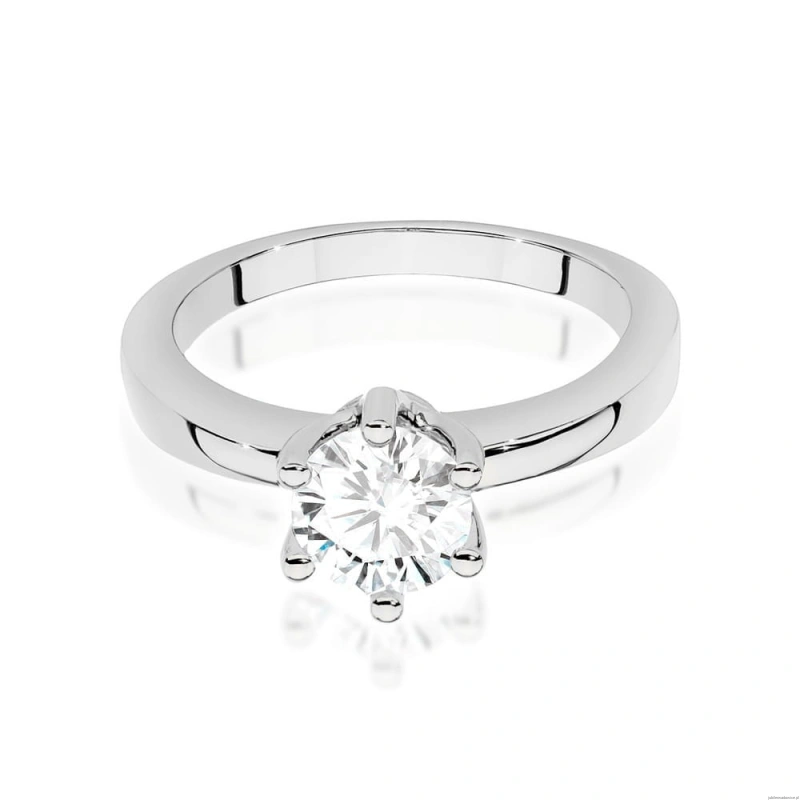 Pierścionek W482 Diament 0,70ct białe złoto