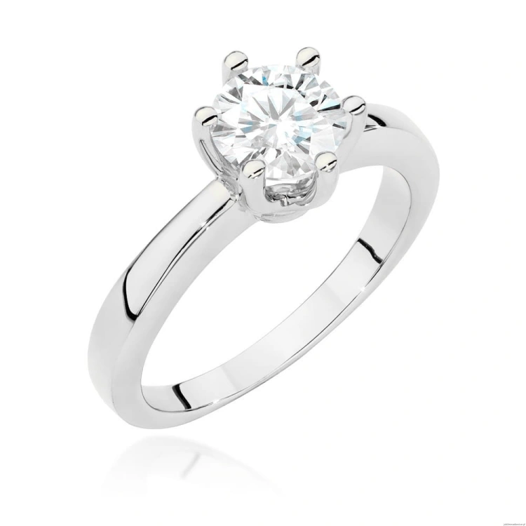 Pierścionek W482 Diament 1,00ct białe złoto