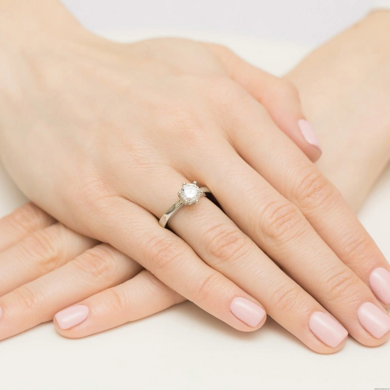 Pierścionek W482 Diament 1,00ct białe złoto
