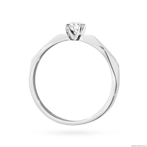 Pierścionek W484 Diament 0,10ct białe złoto