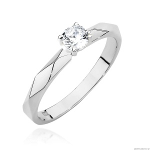 Pierścionek W484 Diament 0,20ct białe złoto