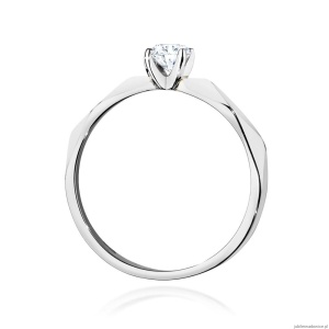 Pierścionek W484 Diament 0,20ct białe złoto