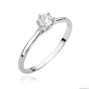 Pierścionek W499 Diament 0,20ct białe złoto