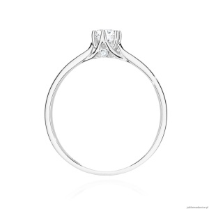 Pierścionek W499 Diament 0,20ct białe złoto