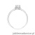 Pierścionek W499 Diament 0,20ct białe złoto
