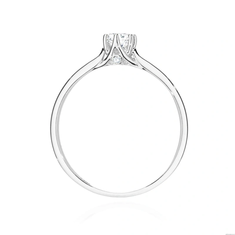 Pierścionek W499 Diament 0,20ct białe złoto