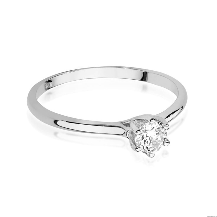 Pierścionek W499 Diament 0,25ct białe złoto