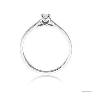 Pierścionek W506 Diament 0,12ct białe złoto