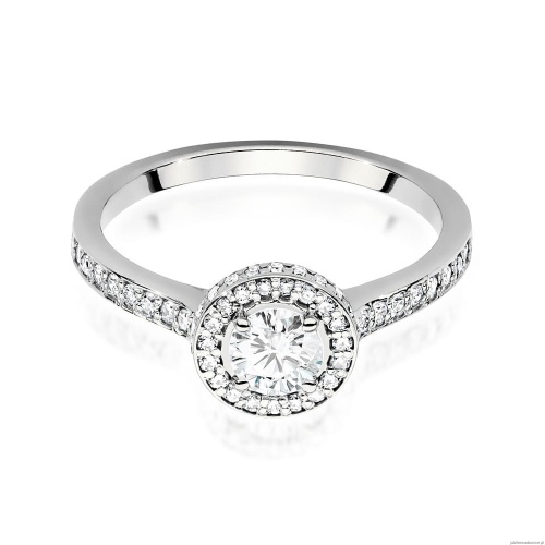 Pierścionek W508 Diament 0,50ct białe złoto