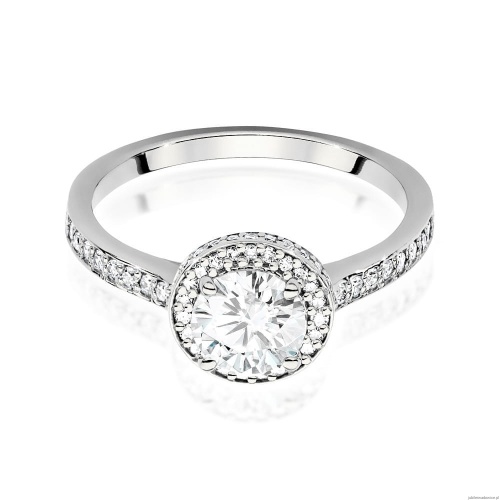 Pierścionek W508 Diament 0,70ct białe złoto