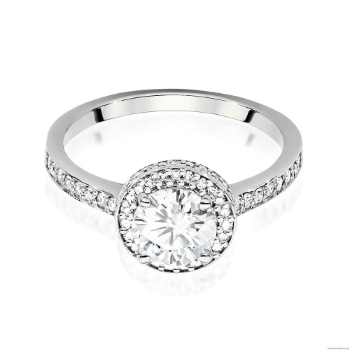 Pierścionek W508 Diament 1,00ct białe złoto