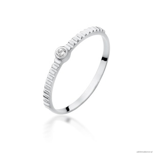 Pierścionek W512 Diament 0,04ct białe złoto