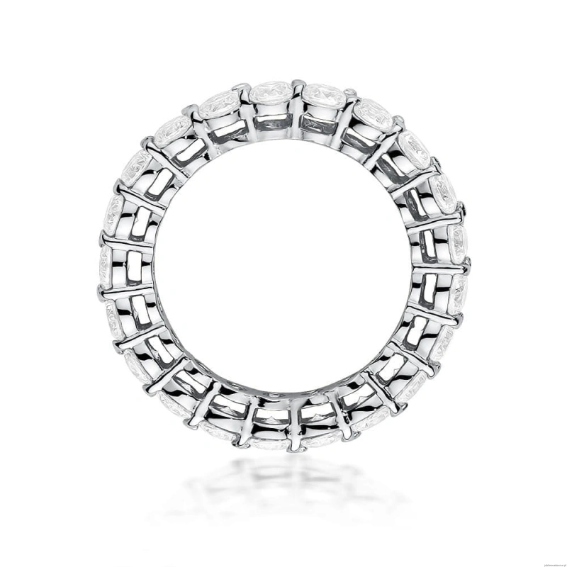 Pierścionek W0519 z diamentami białe złoto