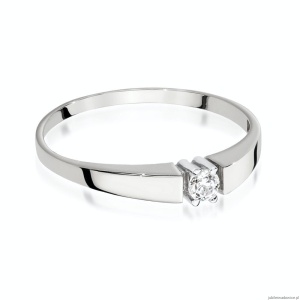 Pierścionek W524 Diament 0,10ct białe złoto