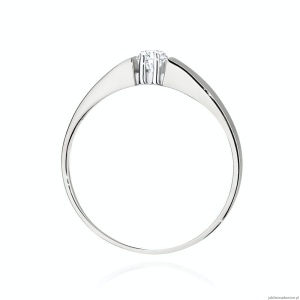 Pierścionek W524 Diament 0,10ct białe złoto