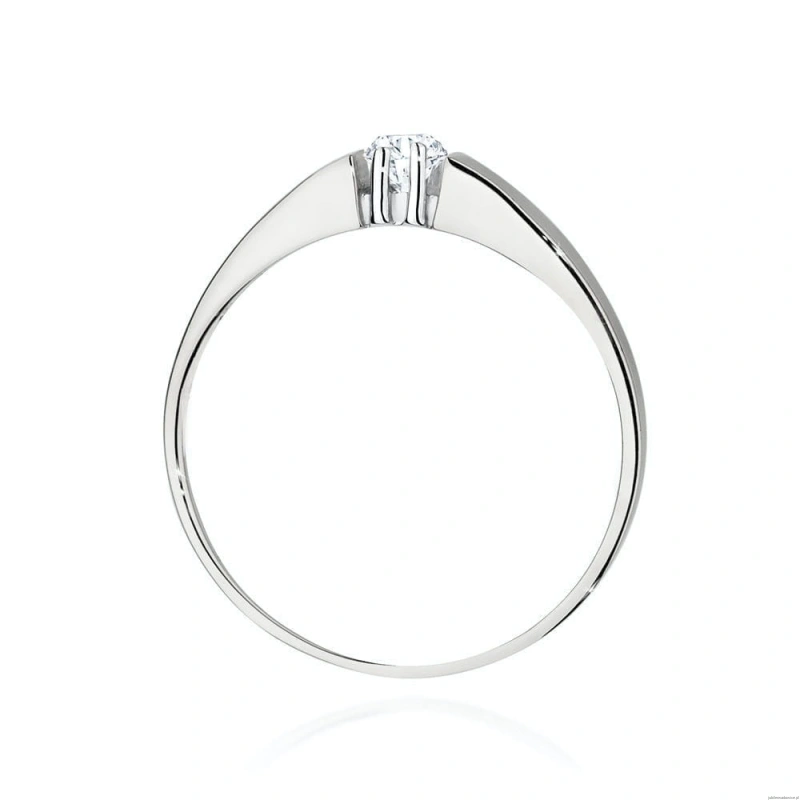 Pierścionek W524 Diament 0,10ct białe złoto