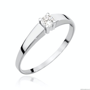 Pierścionek W524 Diament 0,20ct białe złoto