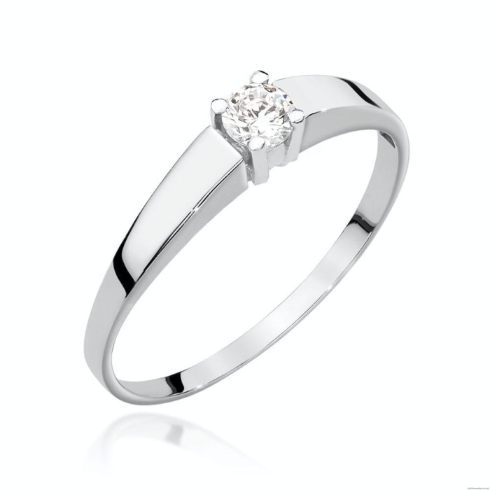 Pierścionek W524 Diament 0,20ct białe złoto