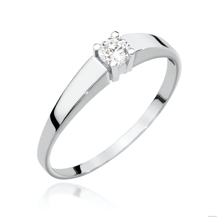 Pierścionek W524 Diament 0,20ct białe złoto