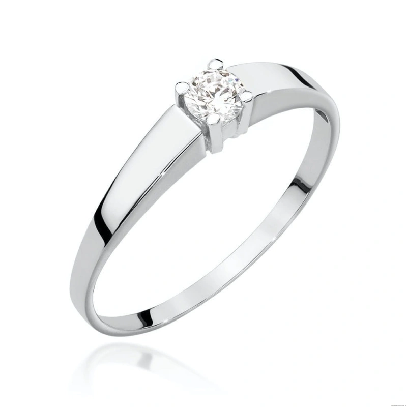 Pierścionek W524 Diament 0,20ct białe złoto