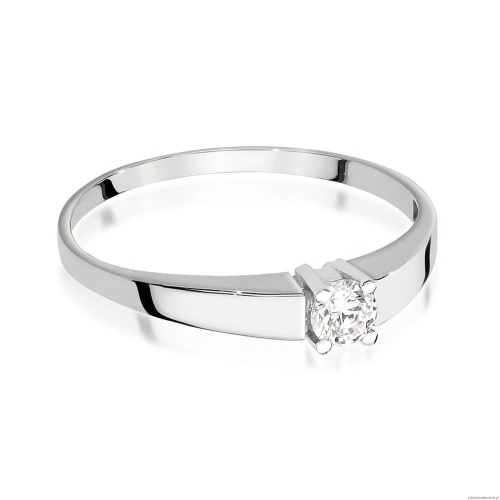 Pierścionek W524 Diament 0,20ct białe złoto