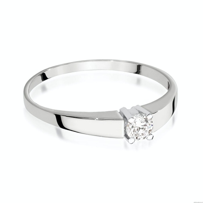 Pierścionek W524 Diament 0,20ct białe złoto
