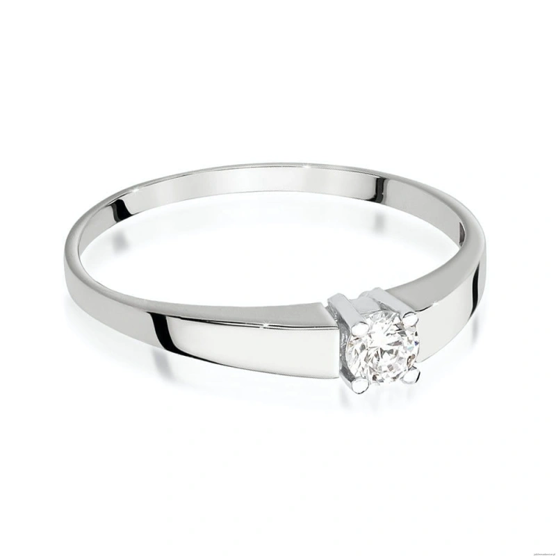 Pierścionek W524 Diament 0,20ct białe złoto