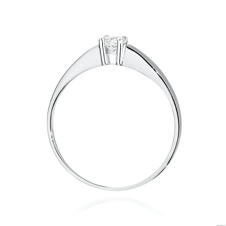 Pierścionek W524 Diament 0,20ct białe złoto