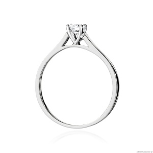 Pierścionek W526 Diament 0,40ct białe złoto