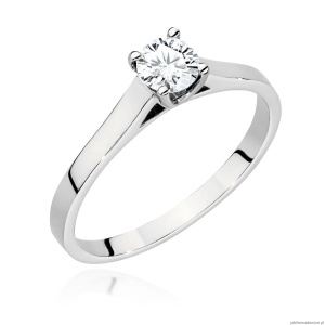 Pierścionek W526 Diament 0,50ct białe złoto