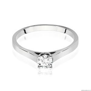 Pierścionek W526 Diament 0,50ct białe złoto