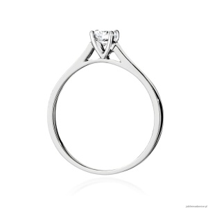 Pierścionek W526 Diament 0,50ct białe złoto