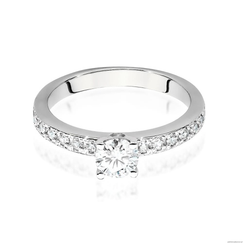 Pierścionek W534 Diament 0,40ct białe złoto