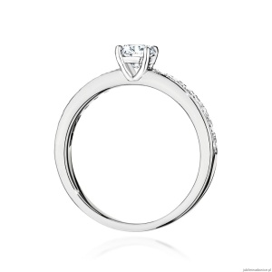 Pierścionek W534 Diament 0,40ct białe złoto