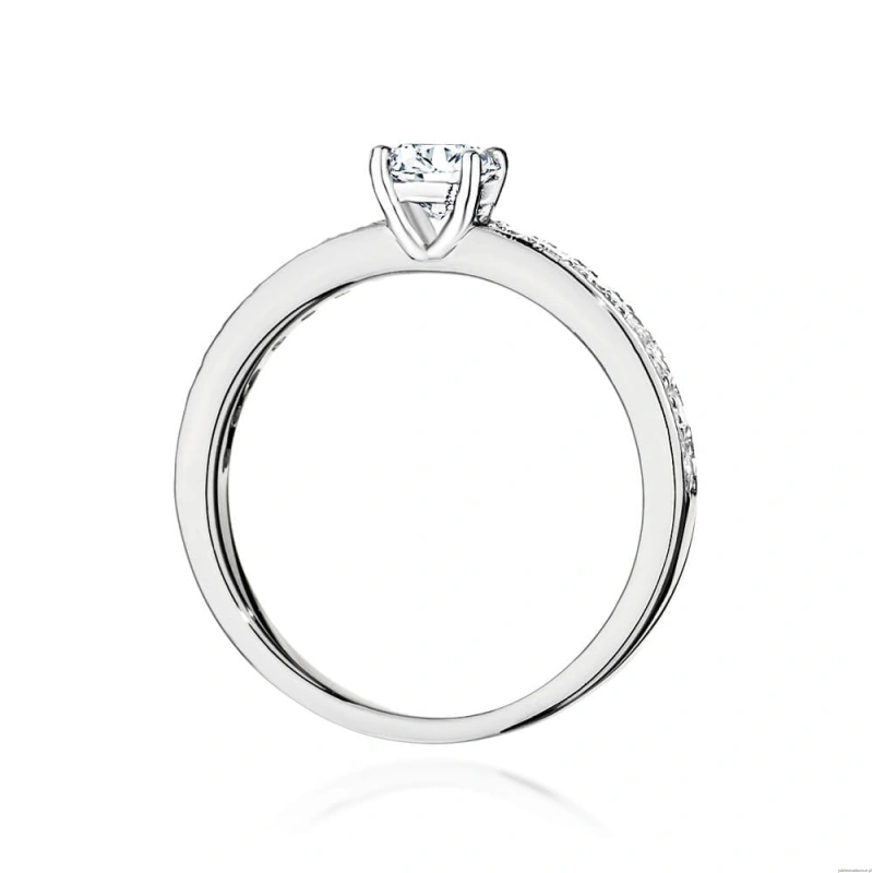 Pierścionek W534 Diament 0,40ct białe złoto