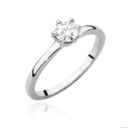 Pierścionek W535 Diament 0,40ct białe złoto