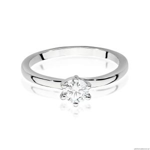 Pierścionek W535 Diament 0,40ct białe złoto