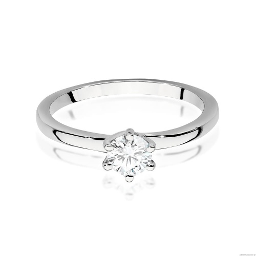 Pierścionek W535 Diament 0,40ct białe złoto